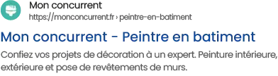 Resultat recherche mon concurrent